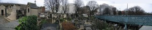 Montmartre Cemetery with viaduct