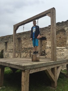 Scaffold in Fagaras Citadel with Stefan